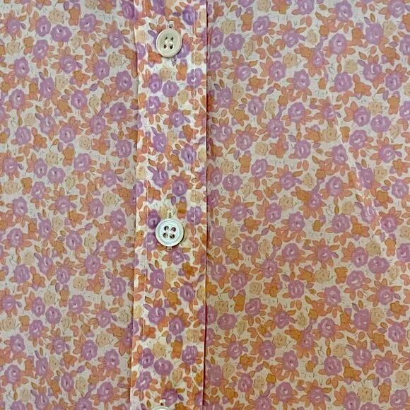 EUC The Perfect Shirt by J Crew 100% Cotton Floral Print Button Down Shirt - Picture 3 of 6